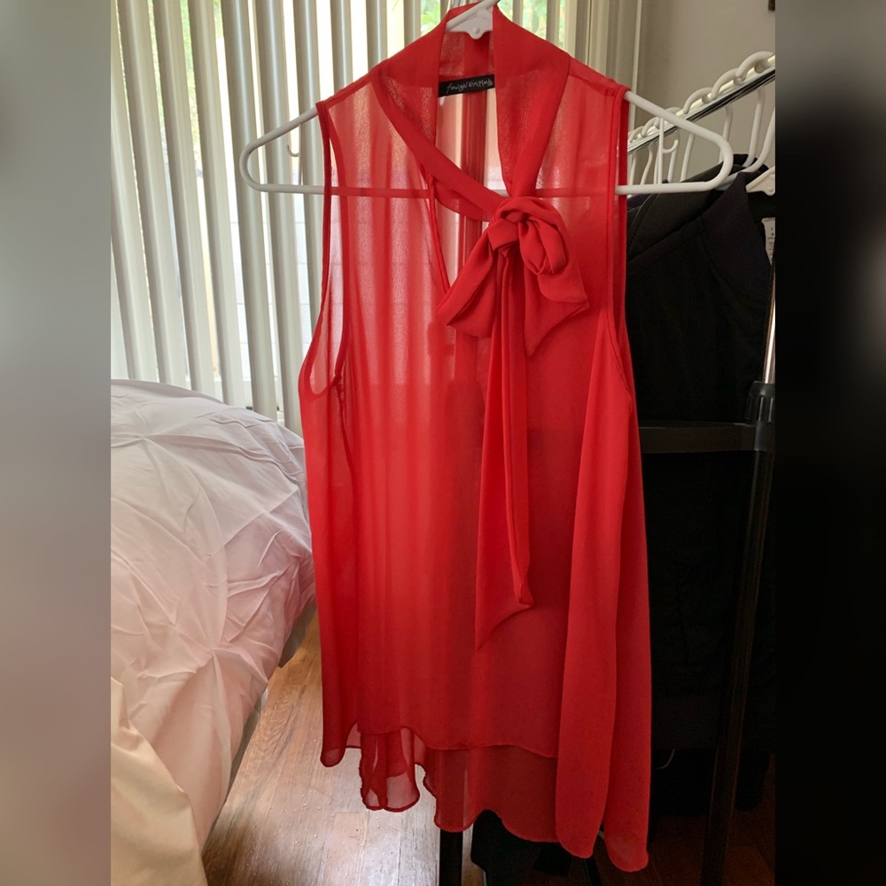 Tangerine Chiffon Top